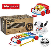 Fisher-Price Pull-Along Basics Gift Set Набір іграшок для малюків Фішер Прайс Набор игрушек Фишер Прайс Mattel