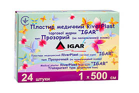 Пластир медичний RiverPlast IGAR Прозорий (на поліетиленовій основі) 1 см × 500 см