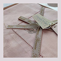 Комплект постельного белья Blumarine 250x200 см Розовый с логотипом из кристаллов Swarovski коробка 6285