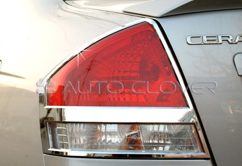 Хром накладки на стопи Kia Cerato 2006-2008 (Autoclover/Корея)