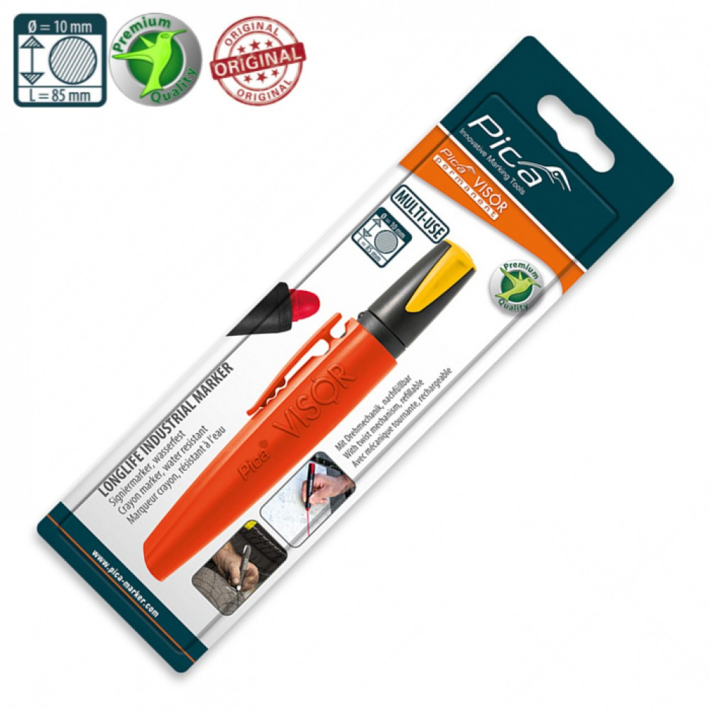 Сухий промисловий маркер PICA VISOR permanent Longlife Industrial Marker 990/44 жовтий
