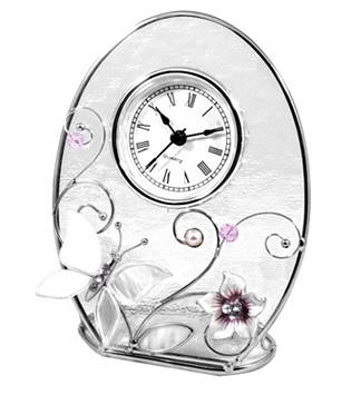 Годинник настільний кварцовий Дзвіночки і дзеркальний метелик Charme De Femme
