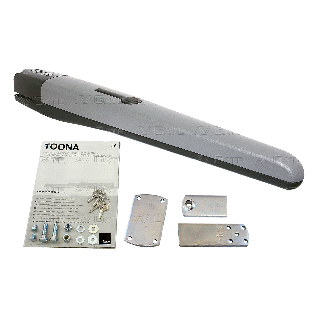 Електропривід TO4016P Nice для розпашних воріт (стулка до 3 м), фото 1