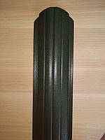 Євроштахети 105 мм Зелений мат 2х сторонній (штахетник металевий)