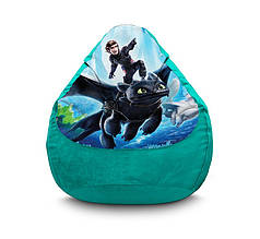 Крісло мішок "Dragon. Hiccup and Toothless" Флок