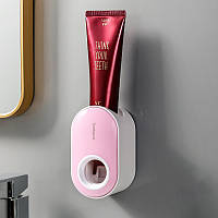 Стильний дозатор для зубної пасти TOOTHPASTE (pink, рожевий)