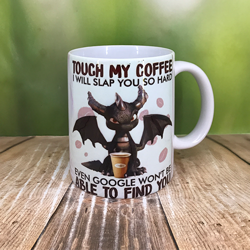 Друк на чашках,Чашка "Touch my coffee"