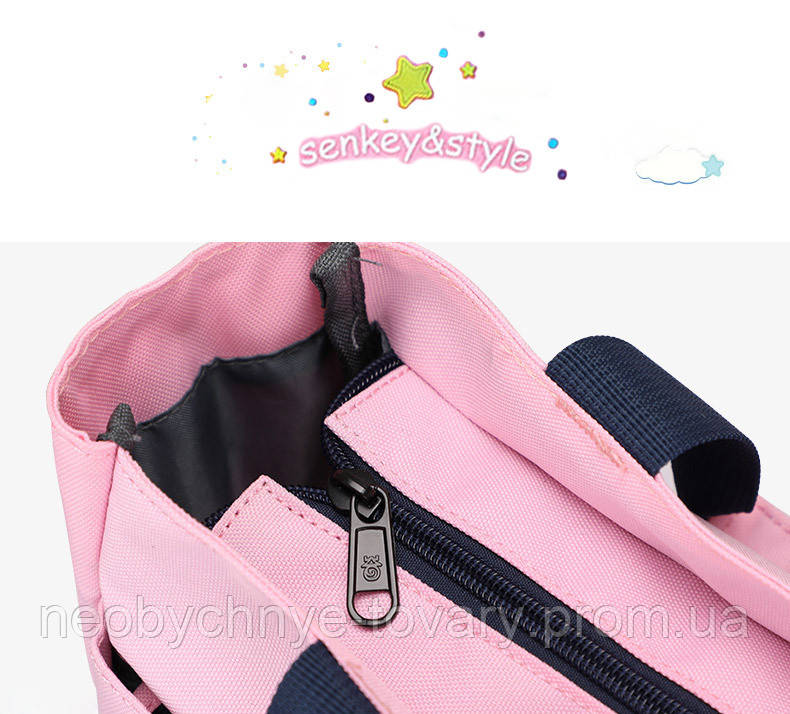 Сумка портфель Senkey&Style, школьный рюкзак через плечо Единорог красный Код 10-6445 - фото 4 - id-p1355207512