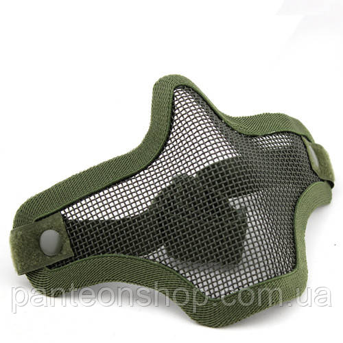 Маска-сітка на нижню частину обличчя V1 Olive (для Airsoft, Страйкбол)