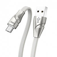 Кабель Hoco U57 Twisting Micro USB Cable (1.2m) White