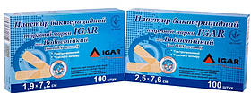 Пластир бактерицидний IGAR Водостійкий (на ПВХ основі) 1,9 × 7,2 см 100 шт.