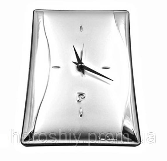Кварцовий годинник настільний з гальванічним покриттям сріблом Ріегге Сardin Angely