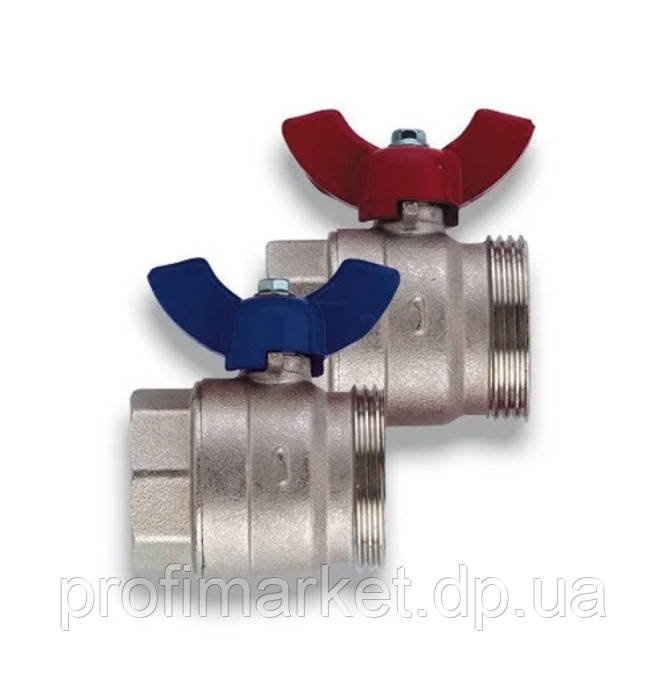 Комплект кульових кранів X-net 1" x 1" KERMI, фото 1