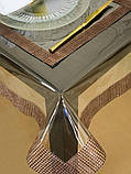 Скатертина силіконова c камінням Золото/ Срібло/Коричнева на будь-який стіл (Під замовлення), фото 7