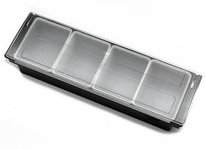 Ящик бармена на 4 поділу Барний контейнер Барний органайзер із пластику Ящик бармена, фото 1