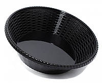 Блюдо круглое меламин 239×72мм черное Емкости для выкладки продуктов Посуда для линии раздачи