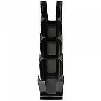 Підставка для паперових склянок на 4 осередки Барний органайзер із пластику Органайзер барний Органайзер для каф, фото 3