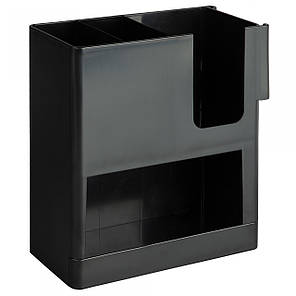 Підставка для паперових склянок кришок та капхолдерів на 3 осередки Органайзер для трубочок та цукру, фото 2