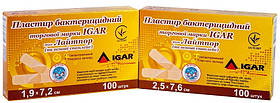 Пластир бактерицидні IGAR Лайтпор (на основі спанлейс) 1,9 × 7,2 см 100 шт.
