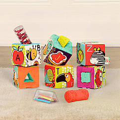Розвиваючі М'які Кубики-Сортери Abc S2 Battat ABC Block Party BX1661Z