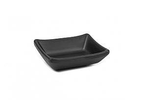 Соусник прямокутний з меламіну 50 мл чорний матовий 93×70×29 мм Соусник для соєвого соусу, фото 2