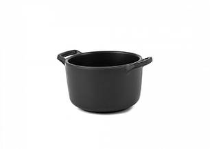 Чаша кругла з двома ручками 200 мл з меламіну чорна матова 123 × 90 × 57 мм Пластиковий посуд багаторазовий, фото 1