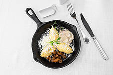 Сковорода для сервірування One Chef тарілка з меламіну 30.9*21.1*3.8 см Сковорода сервірувальна чорна, фото 3