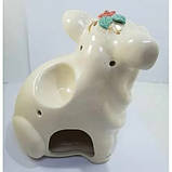 Аромолампа для ефірних олій Свинка з кераміки, фото 2