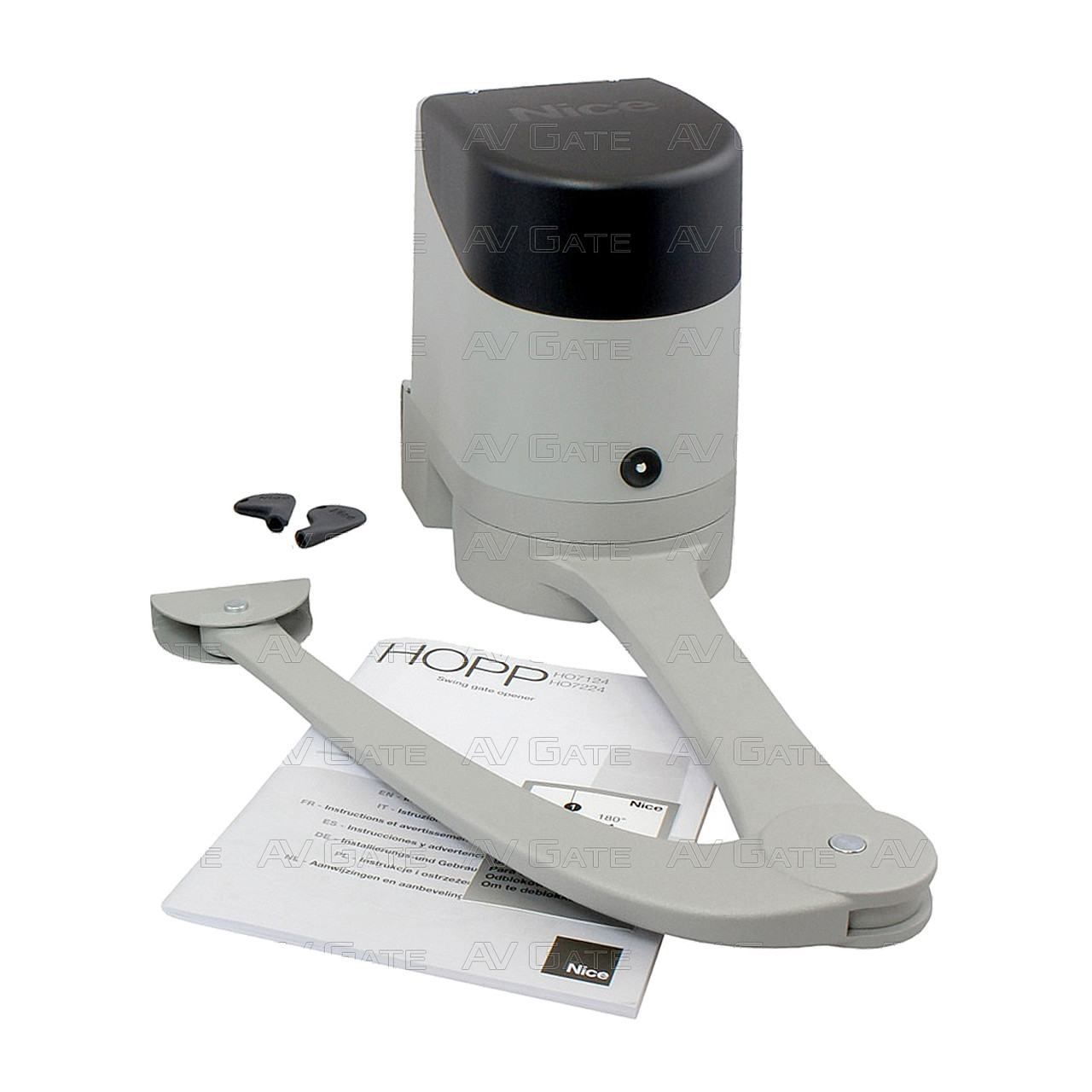 Електропривід HO7124 Nice для розпашних воріт (стулка до 2,4 м), фото 1