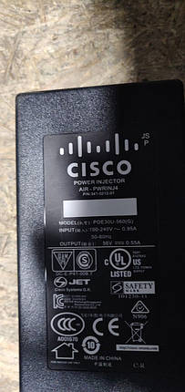 Інжектор PoE Cisco AIR-PWRINJ4 POE30U-560(G) 56V 0.55 A № 210202, фото 2