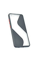 Чехол для телефона Realme 6 Silicone Wave Black/red