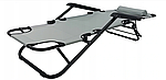 Шезлонг лежачик Rivera складний сірий, фото 3