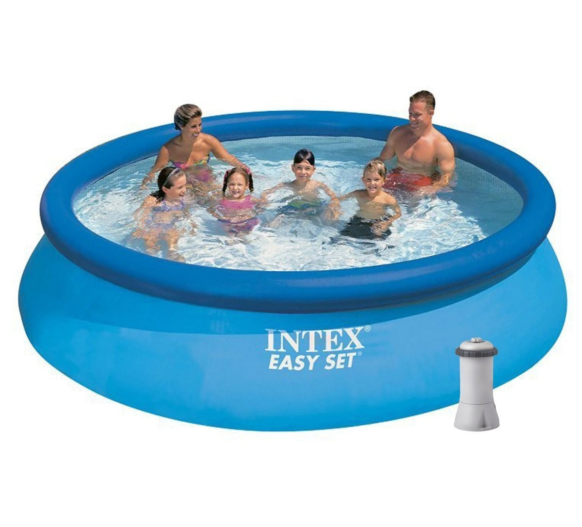 Надувний басейн Intex, 366х76 см (картріджний фільтр-насос 2 006 л/год)