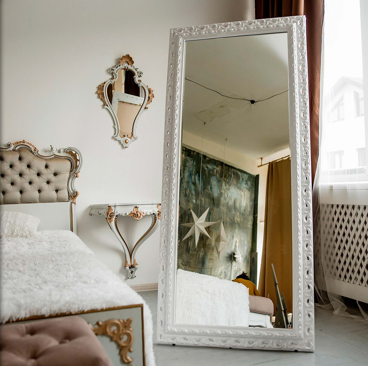 Дзеркало Міраж біле 180*80 см ТМ "Миро-Марк"