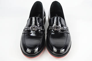 Туфлі лакові на низькому ходу Evromoda 1078 39 Чорні 36, фото 4