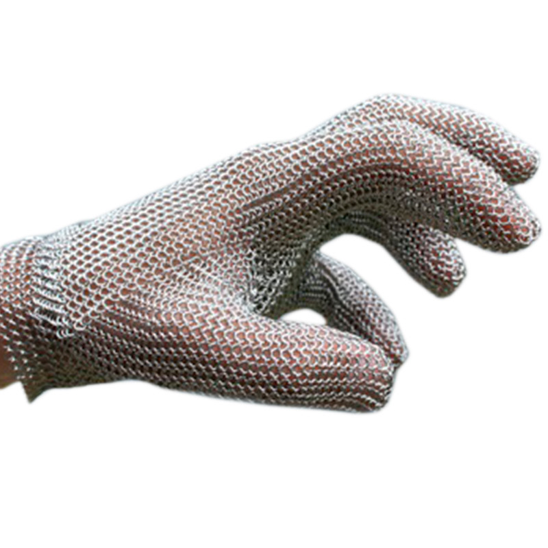 Кольчужна рукавичка 5-ти пала Stahlnetz 2 451 без манжета метал. гачок розм. XL