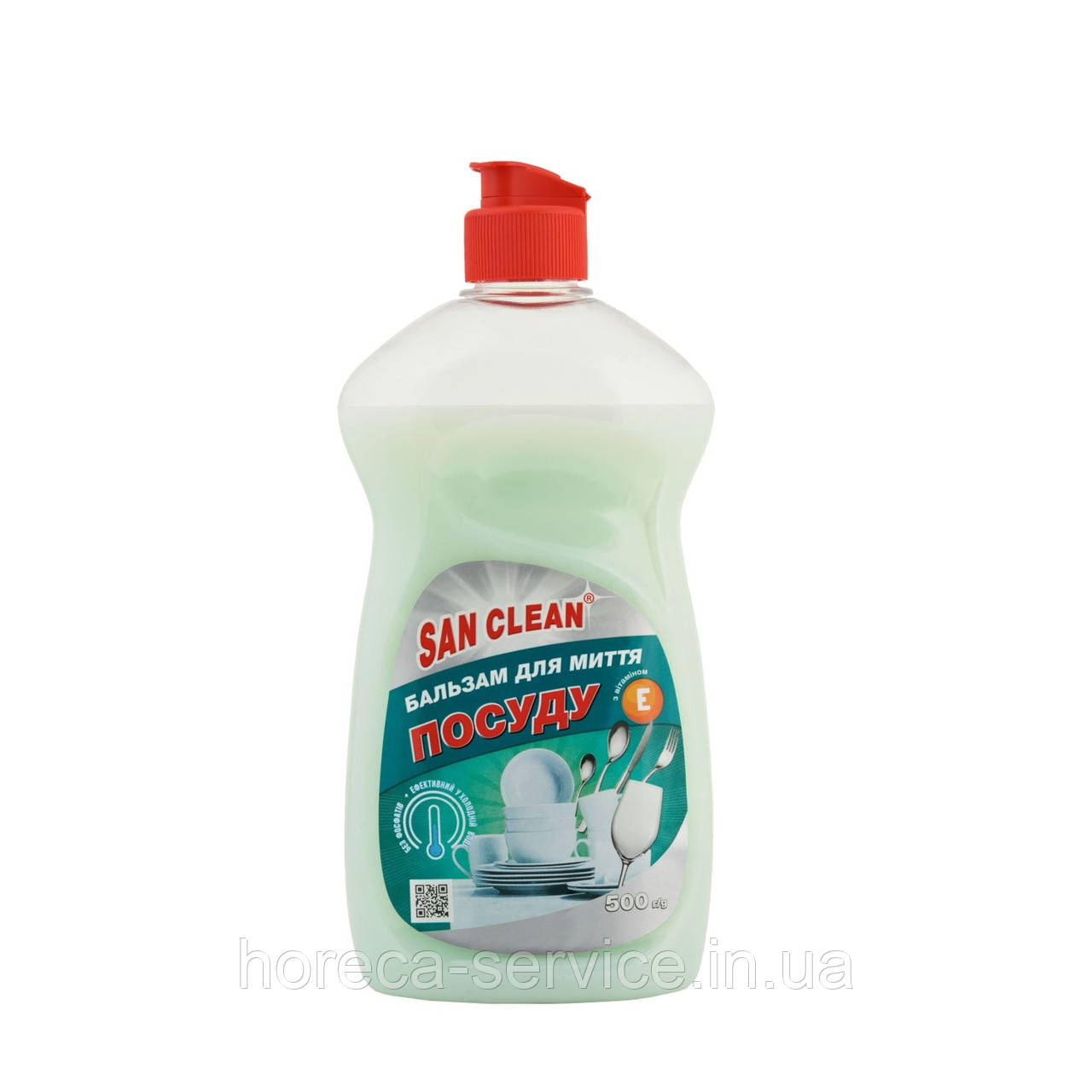 Бальзам для миття посуду San Clean концентрат з вітаміном Е 500 мл.