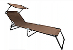 Шезлонг лежак складаний з навісом Relax, фото 2