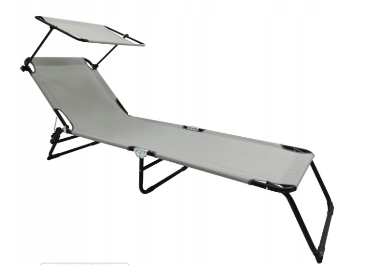 Шезлонг лежак складаний з навісом Relax, фото 1