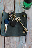 Ключниця, чохол для ключів із шкіри "Leaflet" + ПОДАРУНОК!, фото 3