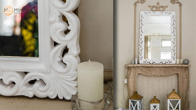 Дзеркало Гретта біле 112*74 см ТМ "Миро-марк", фото 3