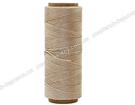 Galaces 1,2 мм бежевий (S006) плоский вощений шнур по шкірі (картон)