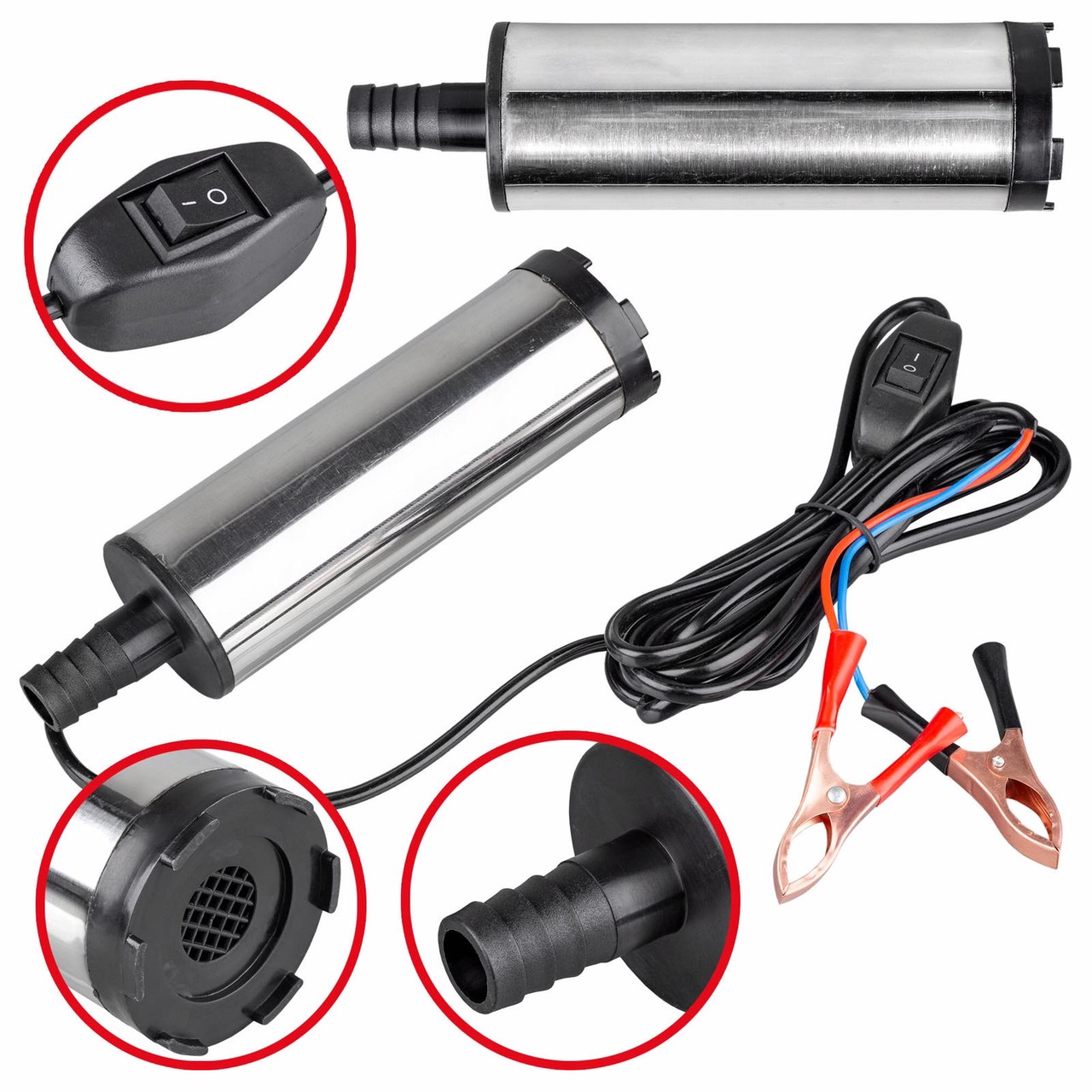 Насос занурювальний для перекачування палива  дизеля помпа Silver 12V