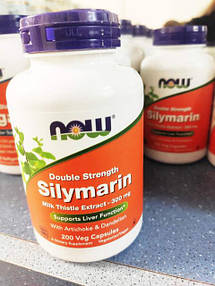Силимарин двойной концентрации, Now Foods, 300 мг, 200 растительных капсул