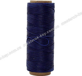 Galaces 1,2мм синій (S037) плоский вощений шнур по шкірі (картон)