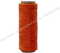 Galaces 1,2мм красно-оранжевый (S043) плоский шнур вощёный по коже (картон)