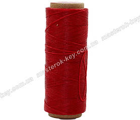 Galaces 1,2мм червоний (S049) плоский вощений шнур по шкірі (картон)