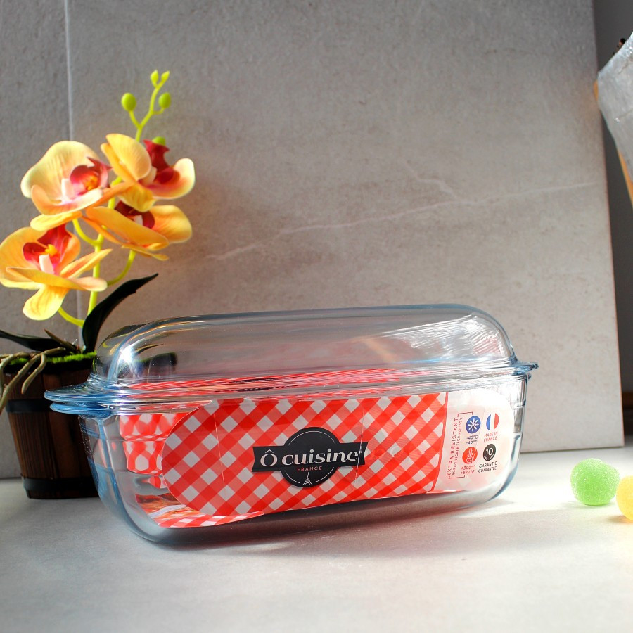 Купить Жаропрочная стеклянная форма для духовки с крышкой 4.5 л Cuisine ...