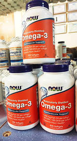 Омега-3,1000 мг, 180 EPA/120 DHA, очищена на молекулярному рівні, Now Foods, 200 капсул