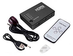 Коммутатор HDMI 1080P switch перемикач 5 на 1 свіч спліттер для монітора ТБ HDMI switch 5x1(AY_09)